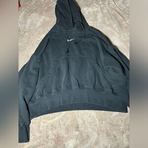 Nike Croptop Classic Black Oversized Hoodie